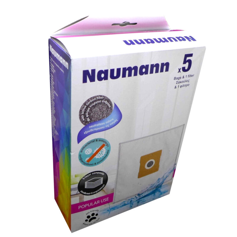 Σακούλες σκούπας απο μικροΐνες γενικής χρήσης naumann (3700394503954)