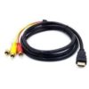 Καλώδιο HDMI Male to 3RCA AV Composite Male 1.5m (OEM)