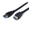 Προέκταση καλωδίου USB 3.0 powertech αρσενικό σε θηλυκό, 1.5m, μαύρο χρώμα (CAB-U123)