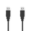 Καλώδιο USB 2.0 nedis αρσενικό σε αρσενικό, 3m, μαύρο χρώμα (CCGP60000BK30)