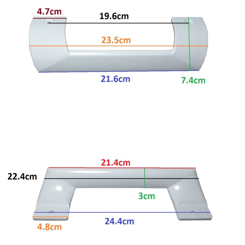 Χειρολαβή ψυγείου τύπου BSH 00490705 (bosch, pitsos, siemens..) (80.20.01.15) λευκό χρώμα