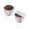 Σετ 2 τεμάχια ανοξείδωτες επαναγεμιζόμενες κάψουλες καφέ gefu conscio, συμβατές με nespresso (12721)