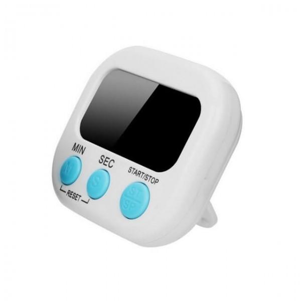 Ψηφιακό χρονόμετρο κουζίνας 99' με alarm και αντίστροφη μέτρηση- λευκό χρώμα (XSG-118)