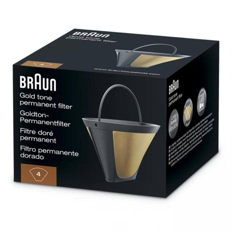 Μόνιμο φίλτρο καφετιέρας γαλλικού/ καφέ φίλτρου Νο4 braun AX13210002 (original) χρυσό χρώμα