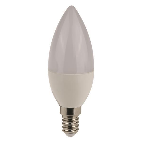 Eurolamp Λάμπα LED 5W για Ντουί E14 και Σχήμα C37 Ψυχρό Λευκό 6500K 400lm (147-77203)