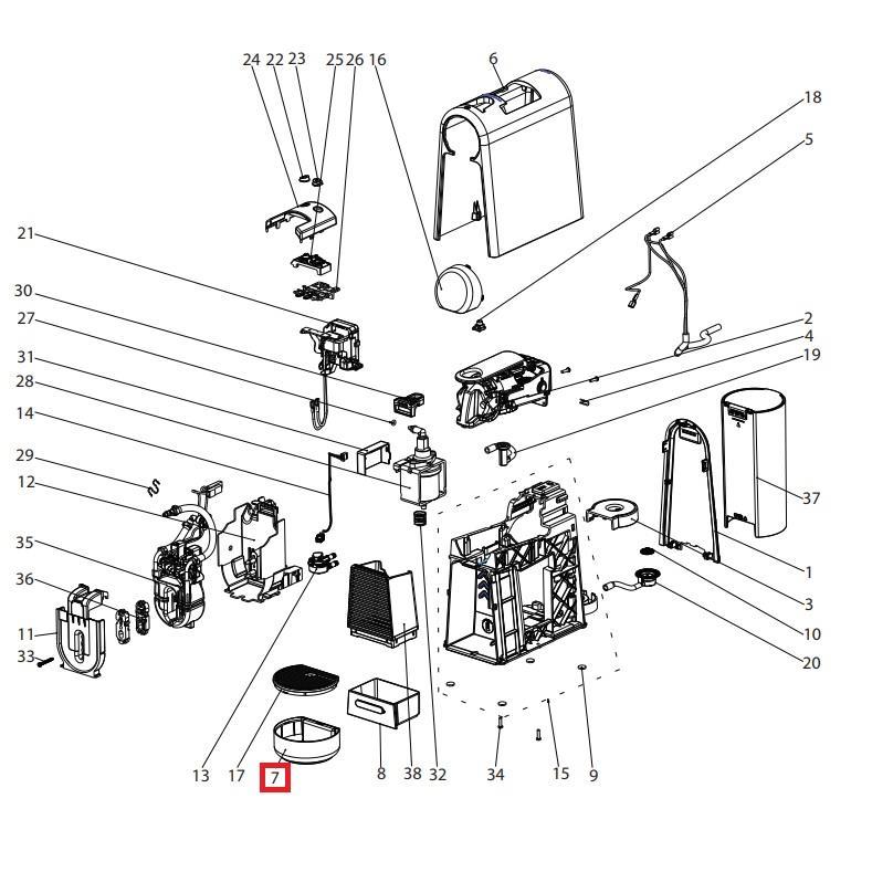 FL3060372 Δοχείο συλλογής υγρών delonghi essenza mini (original)