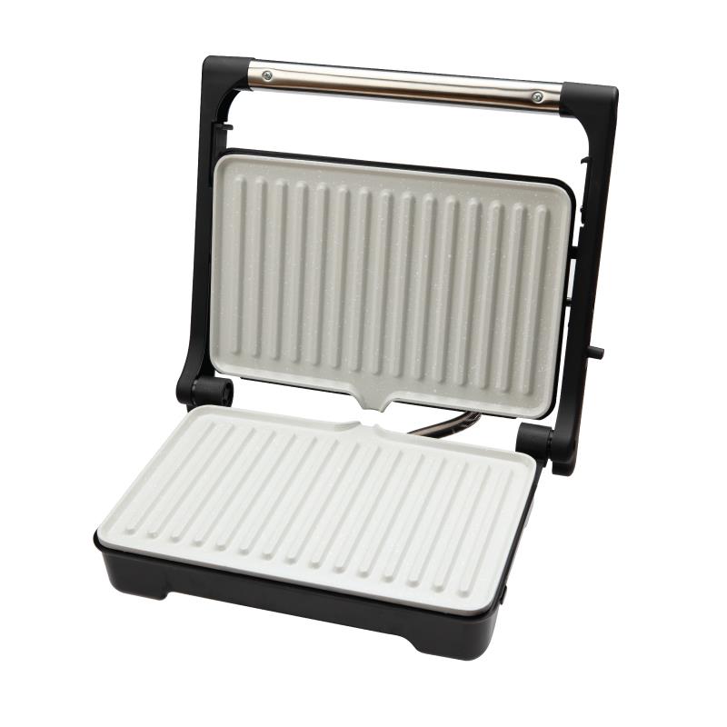 Ψηστιέρα Panini NI HPG-40452 Ηobby 1500W γκριλ κεραμικές MARBLE πλάκες Ιnox/Μαύρη