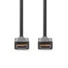 Καλώδιο επίχρυσο 0.5m HDMI υψηλής ταχύτητας (4K 30Hz UHD) με ethernet nedis CVGL34000BK05 (233-2686) μαύρο χρώμα