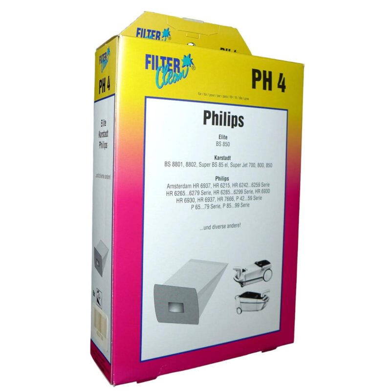 Σακούλες σκούπας τύπου philips amsterdam HR 6937 κ.ά. filterclean PH4 (000093-K)