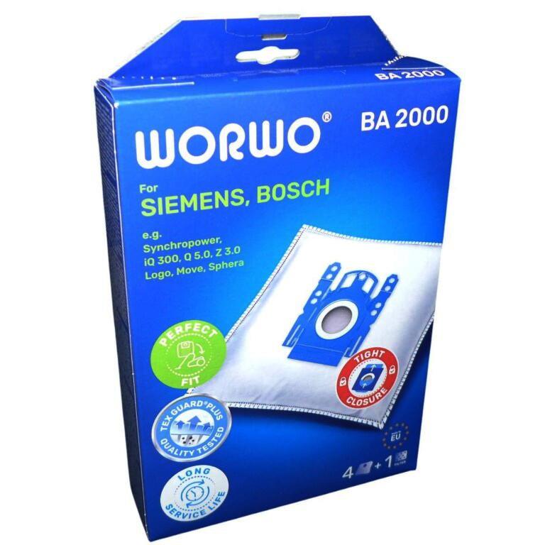 Σακούλες σκούπας worwo BA2000 τύπου bosch/ siemens type G (synchropower, sphera, iQ300, Q 5.0, Z 3.0)