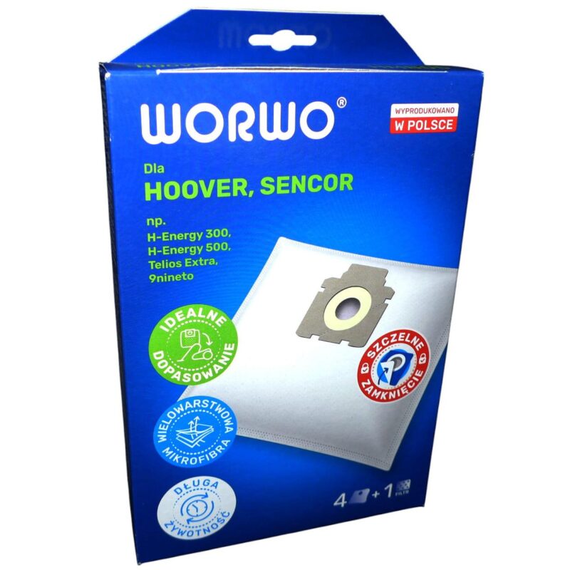Σακούλες σκούπας worwo HMB05 τύπου hoover telios extra H81, H88, H90 και Sencor σειράς SVC90xx